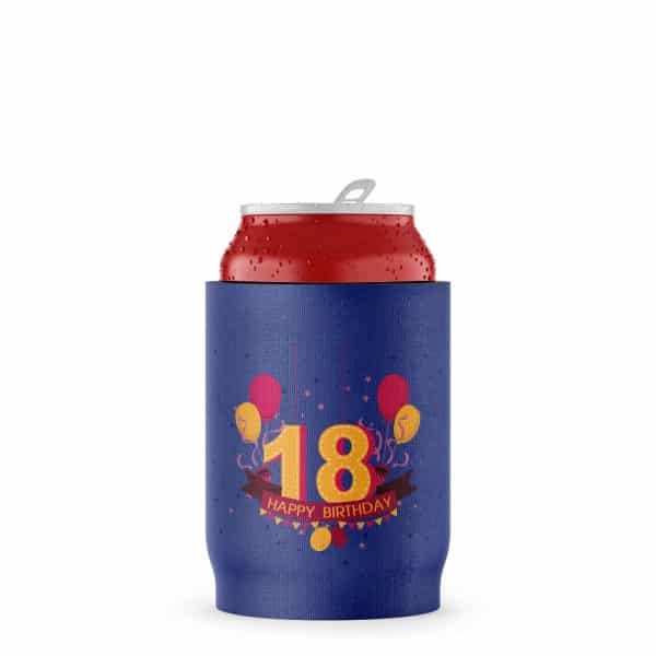 Happy Birthday 18 Stubby Holder Beer Can