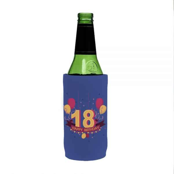 Happy Birthday 18 Stubby Holder Beer Tall