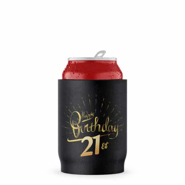 Birthday 21st Stubby Holder Beer Can