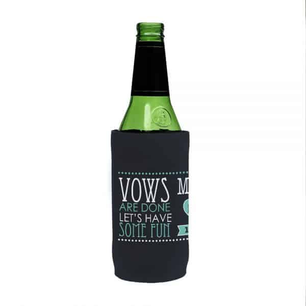 Wedding Vows Funny Stubby Holder Beer Tall