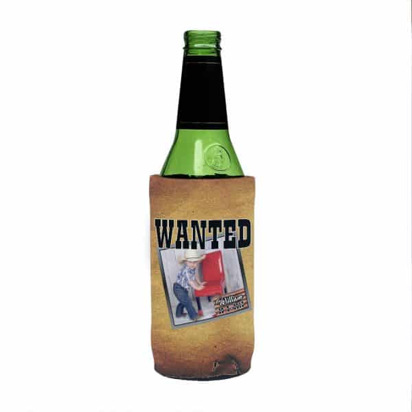Wanted Birthday Stubby Holder Beer Tall