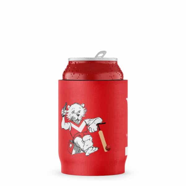 Football Red Stubby Holder Beer Can