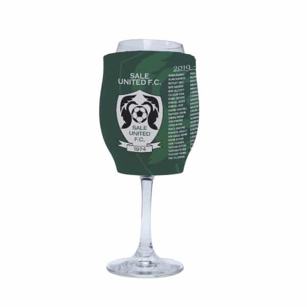 Soccer Green Stubby Holder Wine